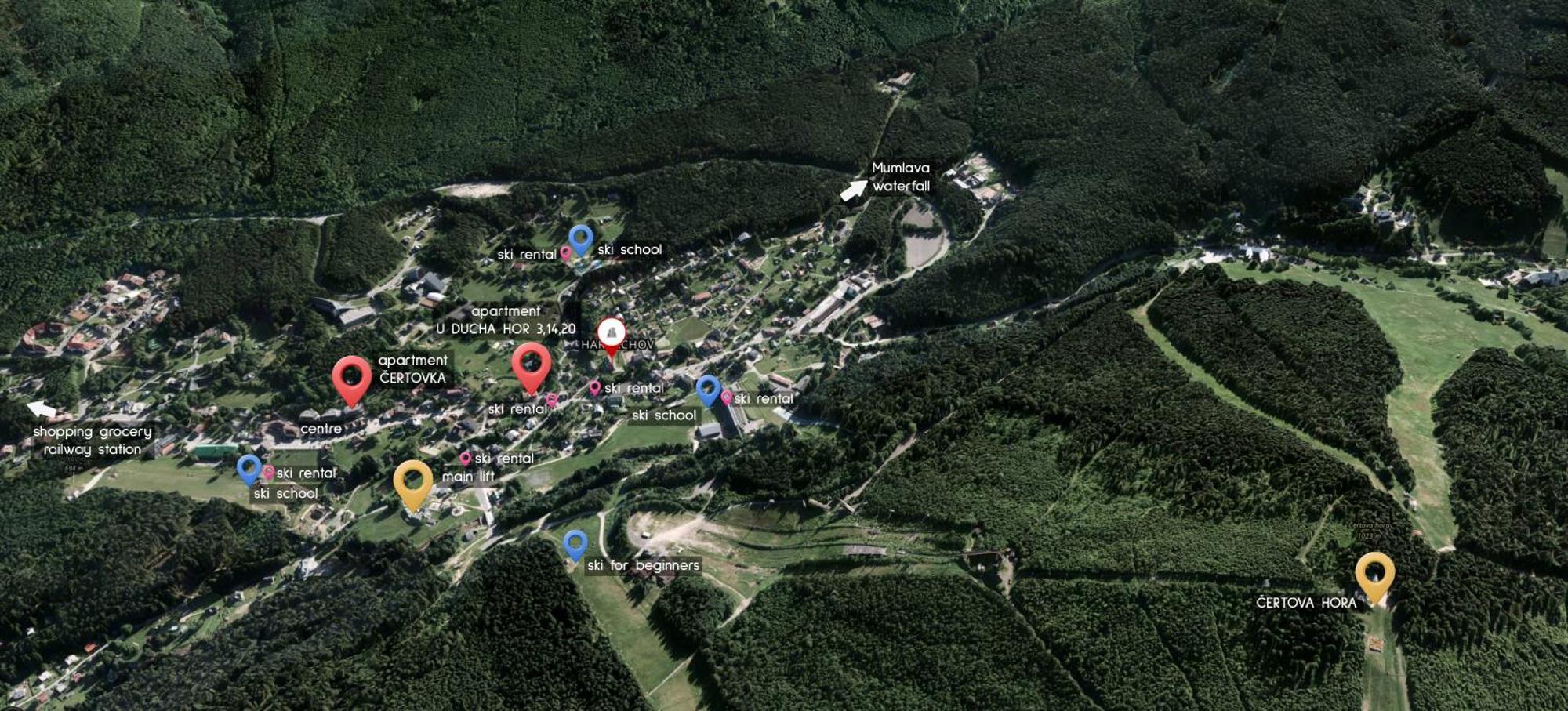 Enjoyharrachov - Atraktivni Slunne Studio Certovka V Centru Harrachova S Garazovym Parkovanim, Wifi-Wlan, Sat, Herni Konzoli, Netflix Zdarma A Nejkrasnejsim Vyhledem Na Certovu Horu S Arealem Skokanskych Mustku A Sjezdovku المظهر الخارجي الصورة